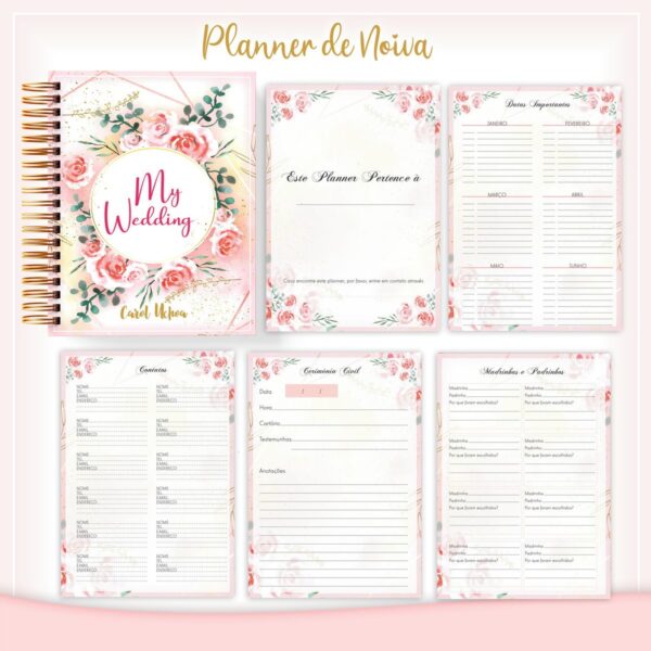 Planner da Noiva Rosa - Arquivo Digital - Imagem 2
