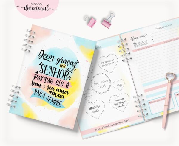 Planner Devocional "Deem graças ao Senhor" - Arquivo Digital