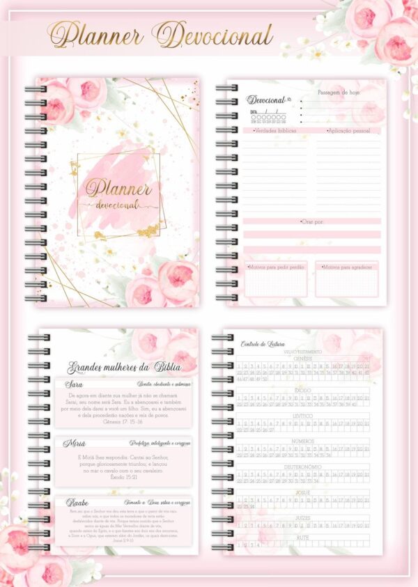 Planner Devocional Flor + Arte para Caneca - Arquivo Digital - Imagem 2