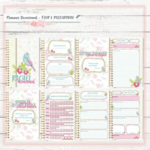 planner devocional flor e passarinho planners