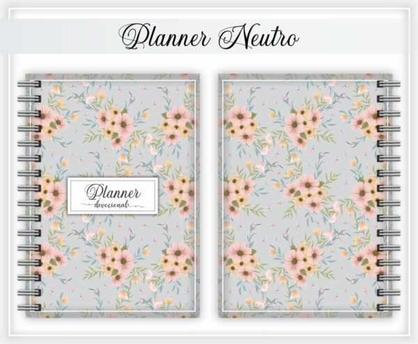 Planner Devocional Neutro + Arte para Caneca - Arq. Digital