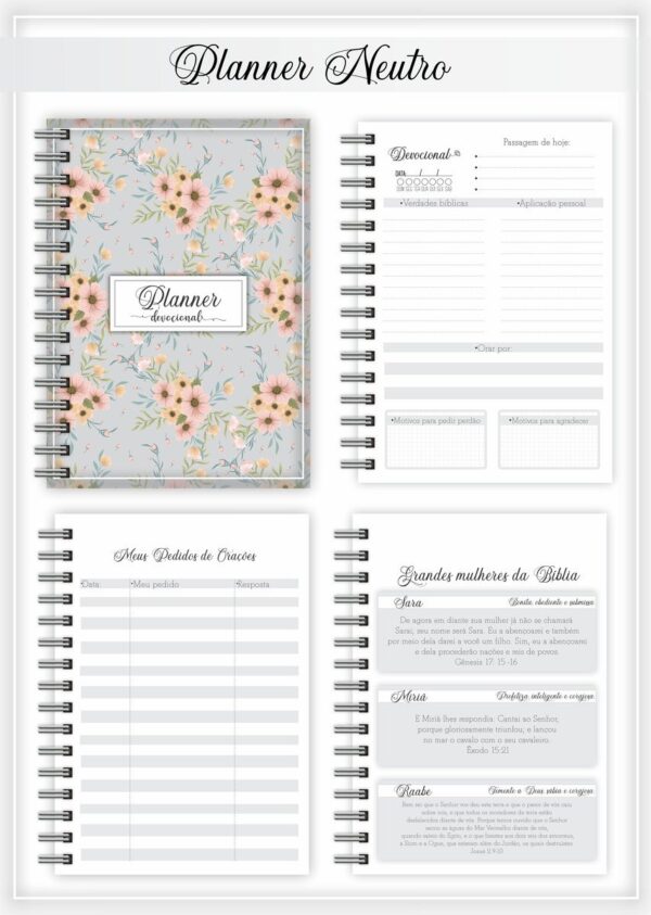 Planner Devocional Neutro + Arte para Caneca - Arq. Digital - Imagem 3