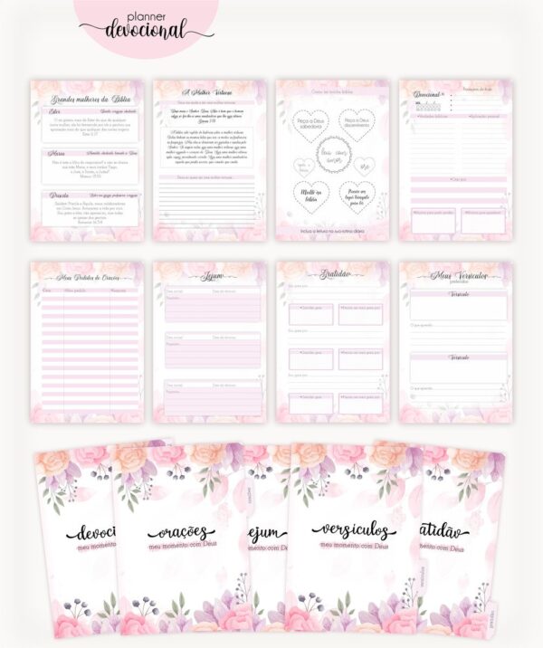 Planner Devocional "Orai sem cessar" - Arquivo Digital - Imagem 4