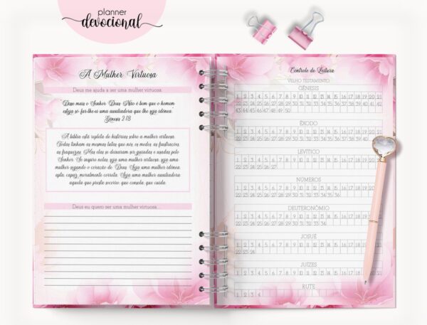 Planner Devocional "ROSAS" - Arquivo Digital