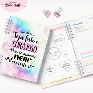 planner devocional seja forte e corajoso arquivo digital agendas