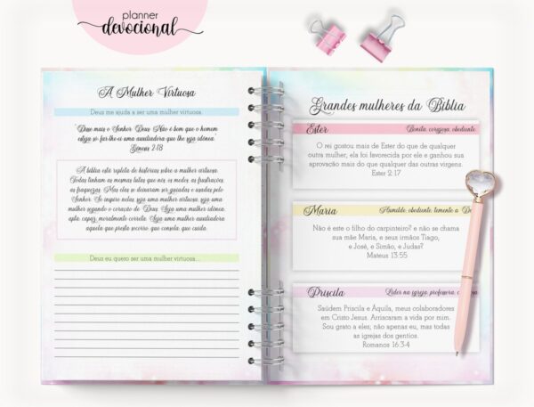 Planner Devocional "Seja Forte e Corajoso" - Arquivo Digital - Imagem 3