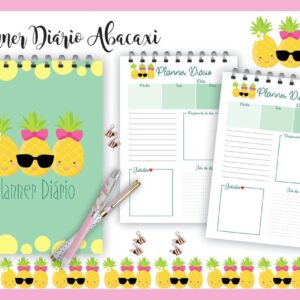 planner diario abacaxi arquivo digital informacoes 1