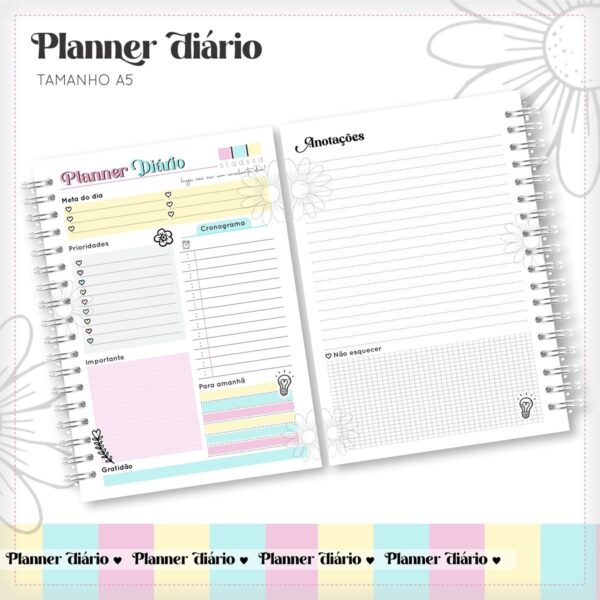Planner Diário - Arquivo Digital - Imagem 2