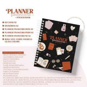 Planner Financeiro A5 - Arquivo Digital