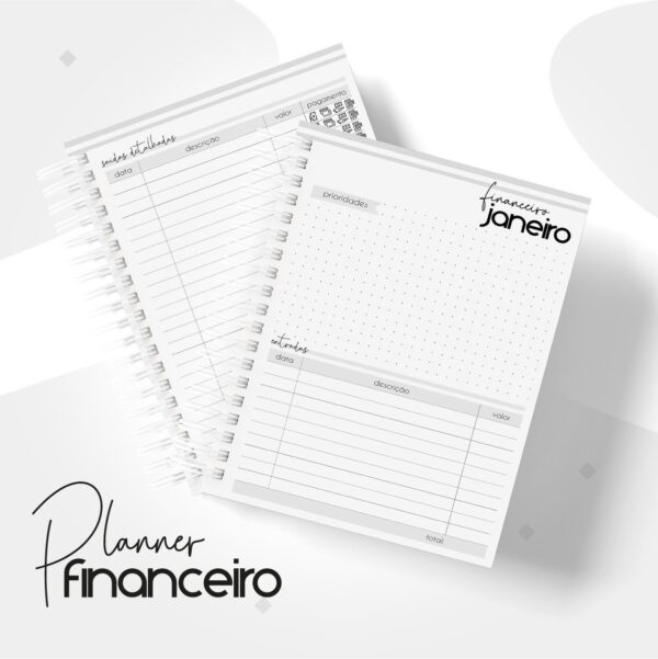 Planner Financeiro Pessoal Masculino - Arquivo Digital