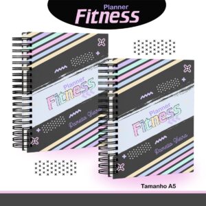 planner fitness feminino rosa e preto arquivo digital informacoes 1