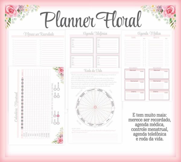 Planner Floral - Arquivo Digital - Imagem 3