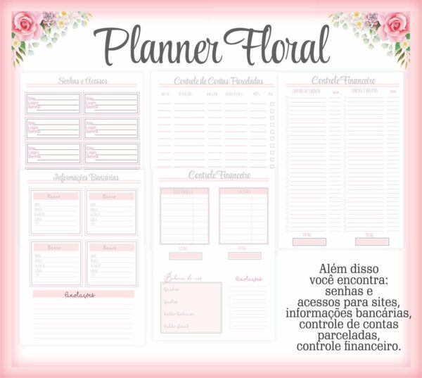 Planner Floral - Arquivo Digital - Imagem 4