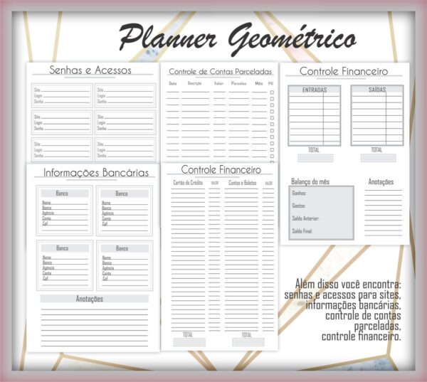 Planner Geométrico - Arquivo Digital - Imagem 4