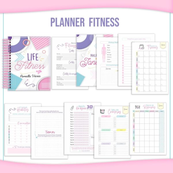 Planner Life Fitness Mulher- Arquivo Digital - Imagem 2