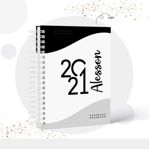 Planner Masculino Permanente e Datado - Arquivo Digital - Imagem 2