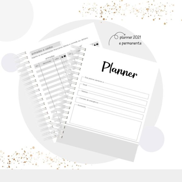 Planner Masculino Permanente e Datado - Arquivo Digital - Imagem 5