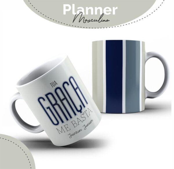 Planner Masculino Tua Graça Me Basta - Arquivo Digital - Imagem 2
