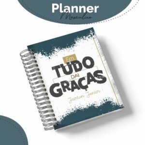 planner masculino tudo dai gracas arquivo digital papel e scrapbook