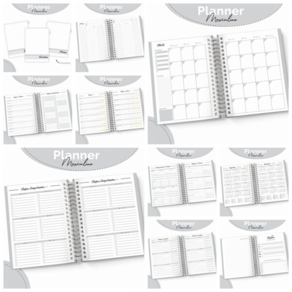 Planner Masculino Tudo dai Graças - Arquivo Digital - Imagem 4