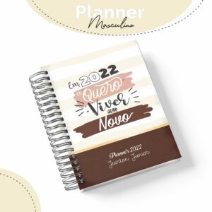 Planner Masculino Viver Algo Novo - Arquivo Digital