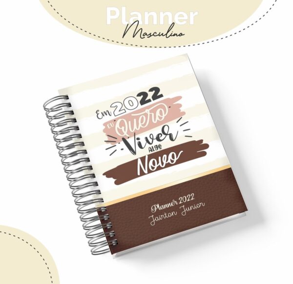 Planner Masculino Viver Algo Novo - Arquivo Digital