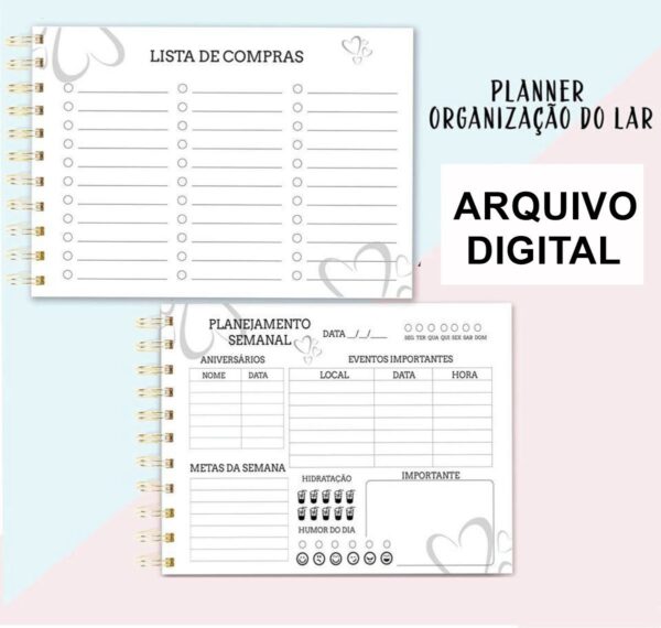 Planner Organização do Lar - Arquivo Digital - Imagem 3