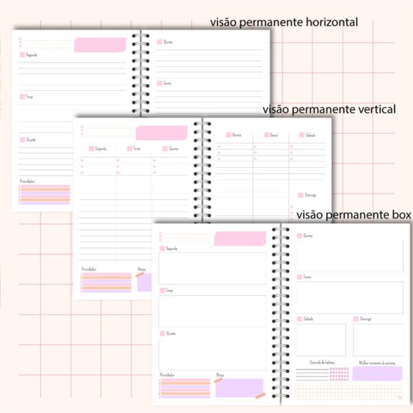 Planner Rose 2025 Feminino - Arquivo Digital - Imagem 3