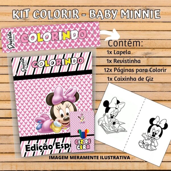 Revistinha Colorir Minnie Baby - Arquivo Digital