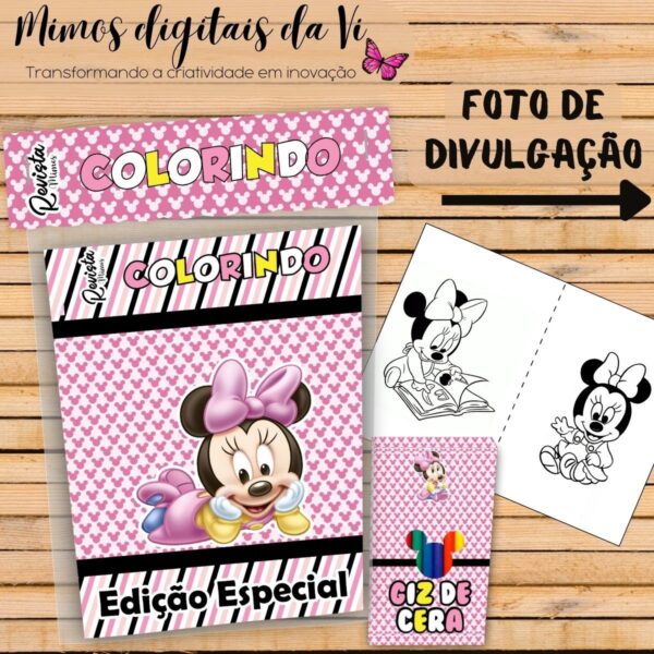 Revistinha Colorir Minnie Baby - Arquivo Digital - Imagem 2