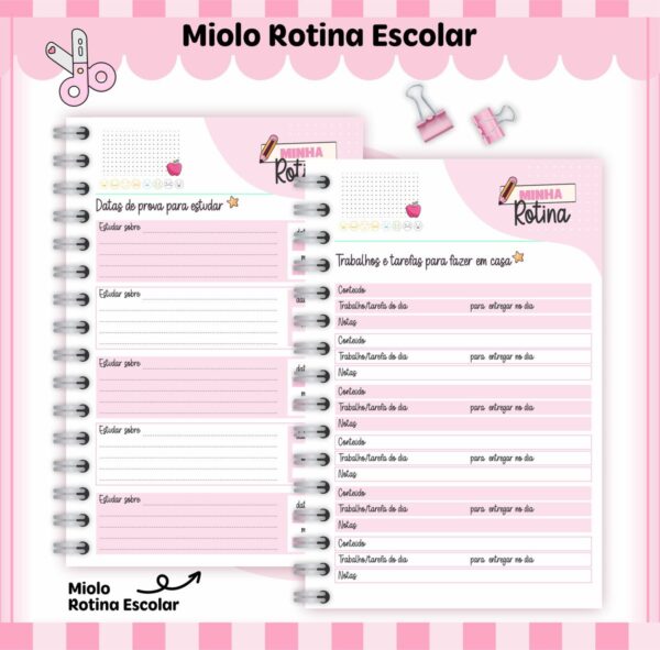 Rotina Escolar Menina - Arquivo Digital