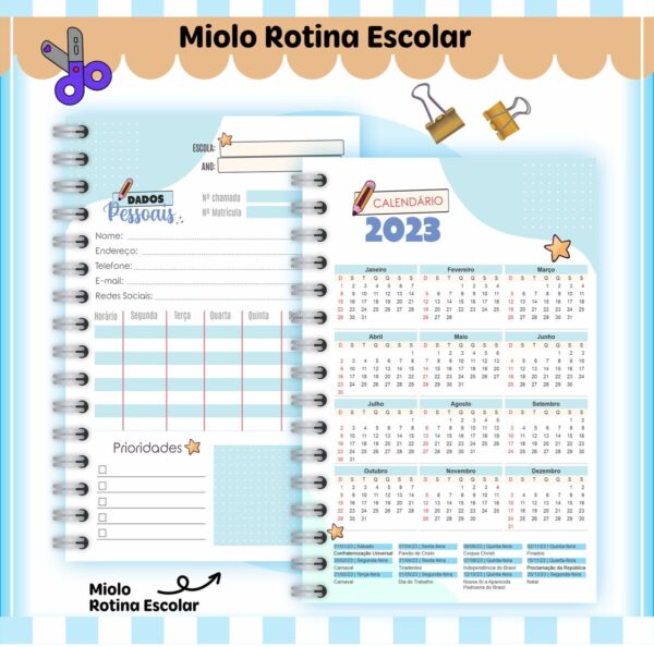 Rotina Escolar Menino - Arquivo Digital