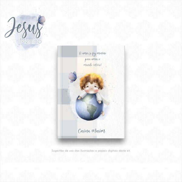 Santinhos Católicos Jesus Menino Ilustrações Aquareladas