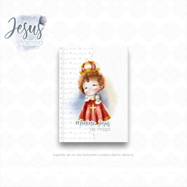 Santinhos Católicos Jesus Menino Ilustrações Aquareladas