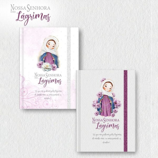 Santinhos Nossa Senhora das Lágrimas Kit Digital Aquarela