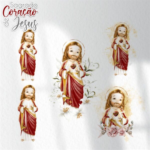Santinhos Sagrado Coração de Jesus: Kit Personalizado