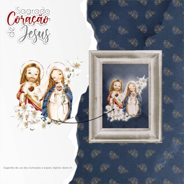 Santinhos Sagrado Coração de Jesus: Kit Personalizado