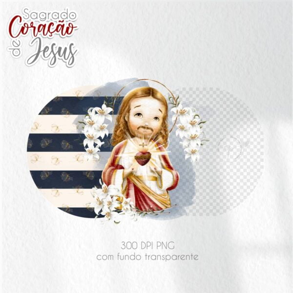 Santinhos Sagrado Coração de Jesus: Kit Personalizado