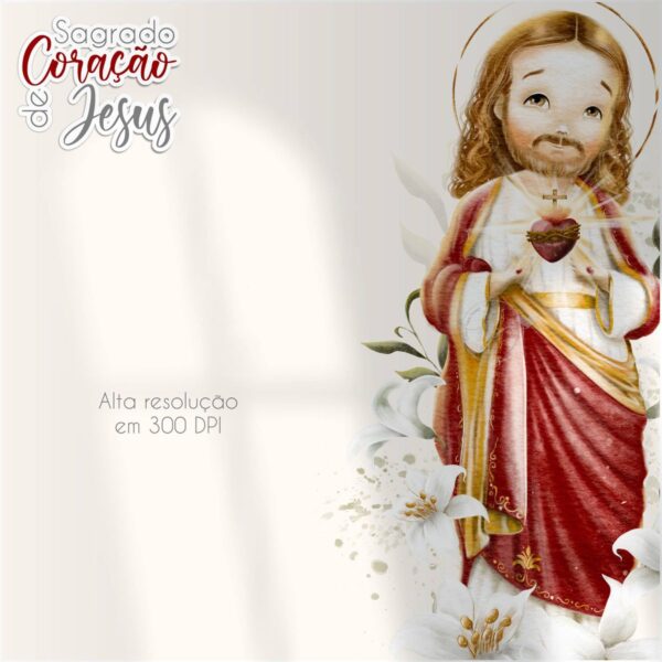 Santinhos Sagrado Coração de Jesus: Kit Personalizado