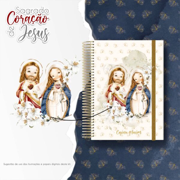 Santinhos Sagrado Coração de Jesus: Kit Personalizado