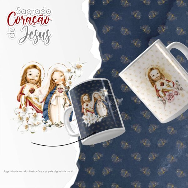 Santinhos Sagrado Coração de Jesus: Kit Personalizado