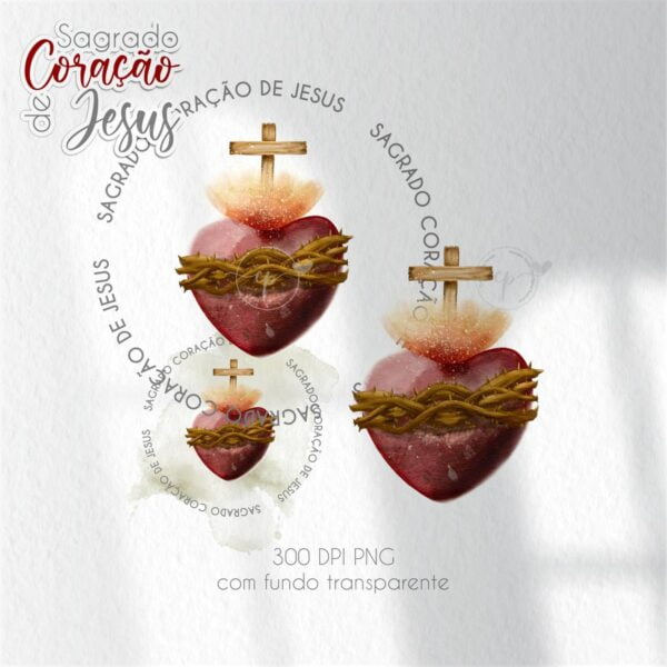 Santinhos Sagrado Coração de Jesus: Kit Personalizado