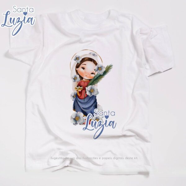 Santinhos Santa Luzia Png Ilustrações Imagens Aquareladas