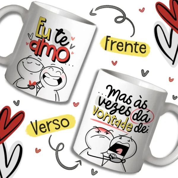 Seleção Premium de Artes para Caneca do Dia dos Namorados