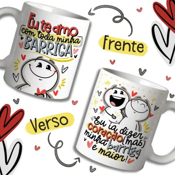 Seleção Premium de Artes para Caneca do Dia dos Namorados