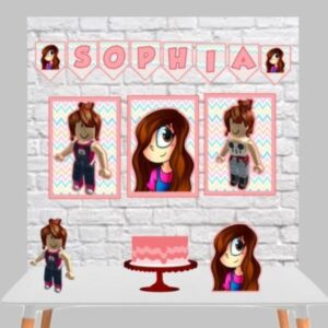 so bolinho julia minegirl arquivo digital papelaria personalizada
