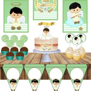 Só um bolinho Batizado Verde - Arquivo Digital