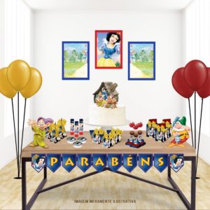 so um bolinho branca de neve arquivo digital kit festa pronta