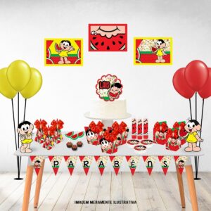 so um bolinho magali vermelha e amarela arquivo digital aniversario infantil
