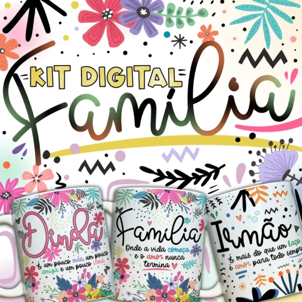 Sublimacao De Canecas Combo Digital Familia Vol 1 10